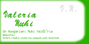 valeria muhi business card